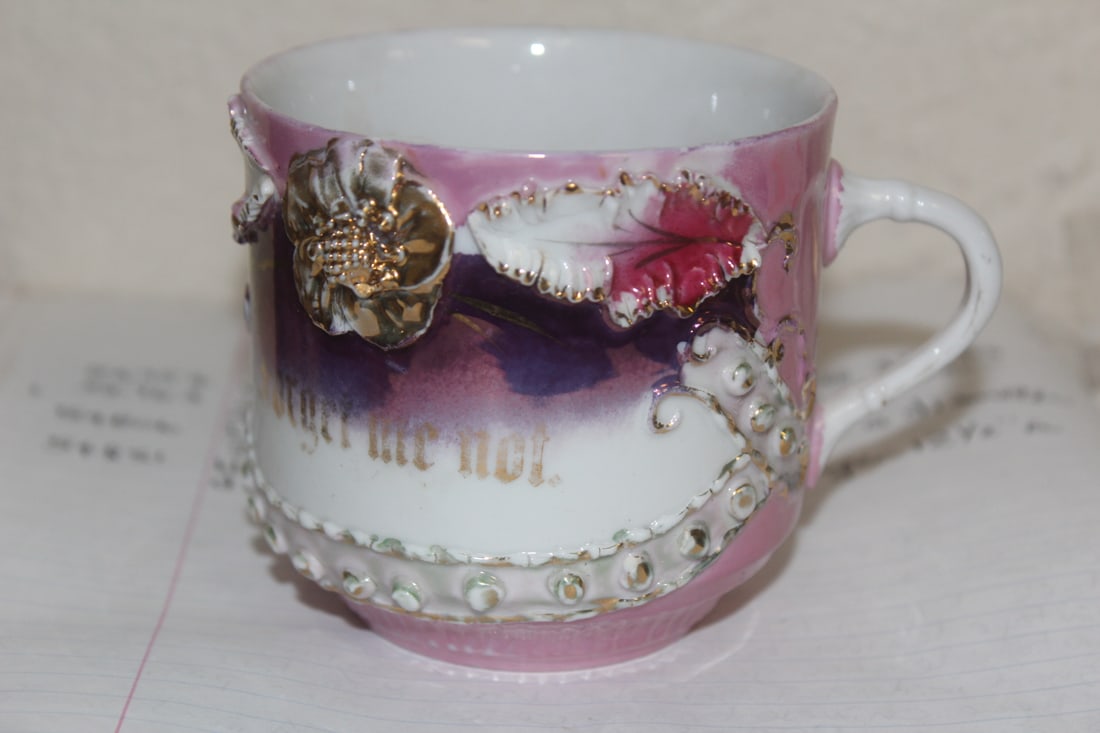 Victorian Shaving Mug: 3 inches tall