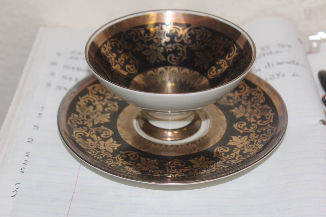 Bavarian Cup and Saucer: cup= 2 1/4" tall