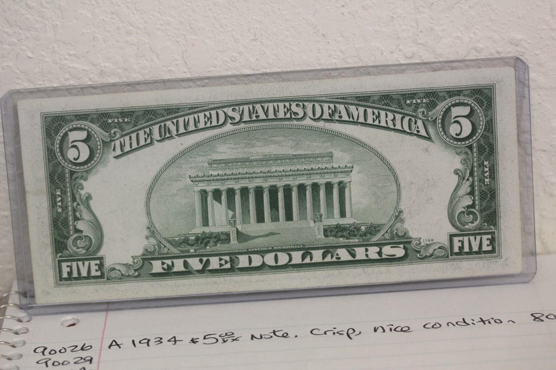 1934 $5.00 Note - 2
