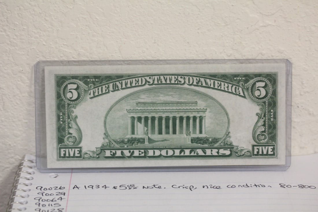 1934 $5.00 Note - 2