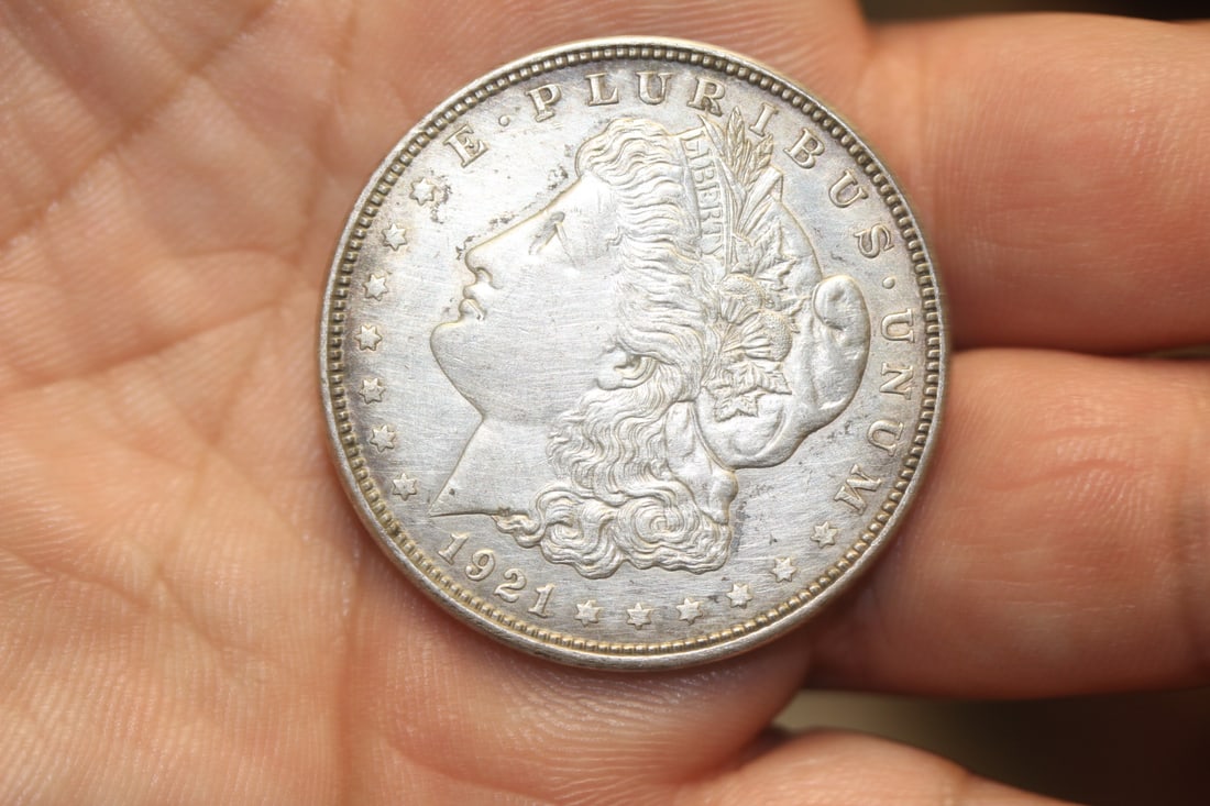 1921 Morgan Silver Dollar: as shown