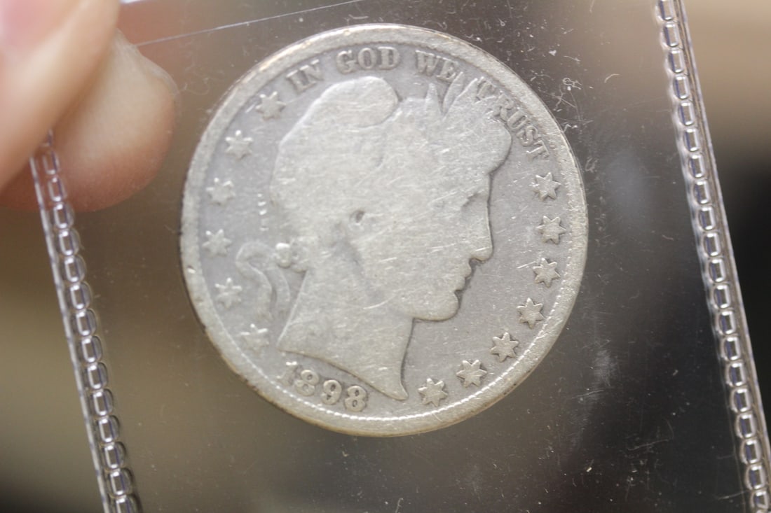 1898 Barber Silver Half Dollar: as shown