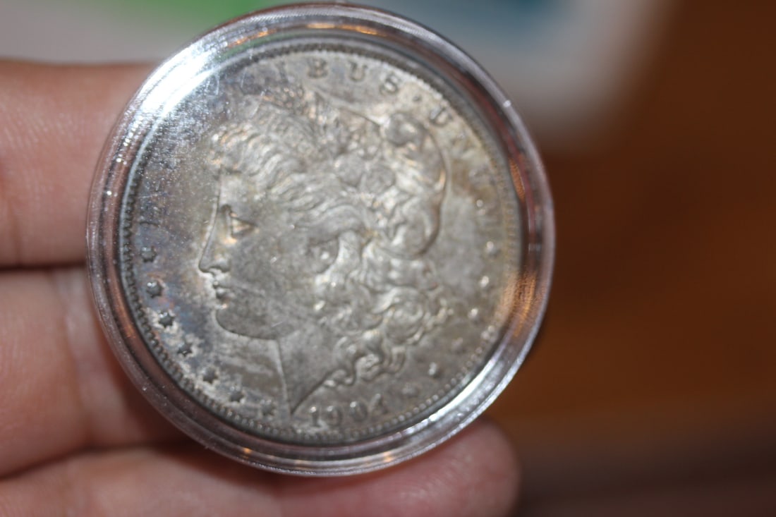 1904-O Morgan Silver Dollar: as shown