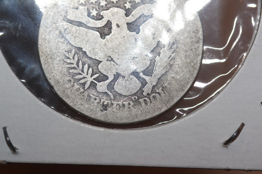 1908-D Barber Silver Quarter - 3