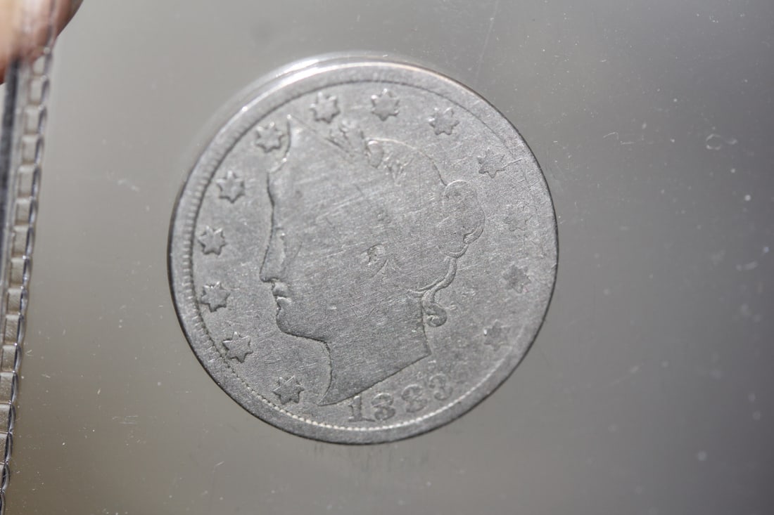 1883 V Nickel: as shown
