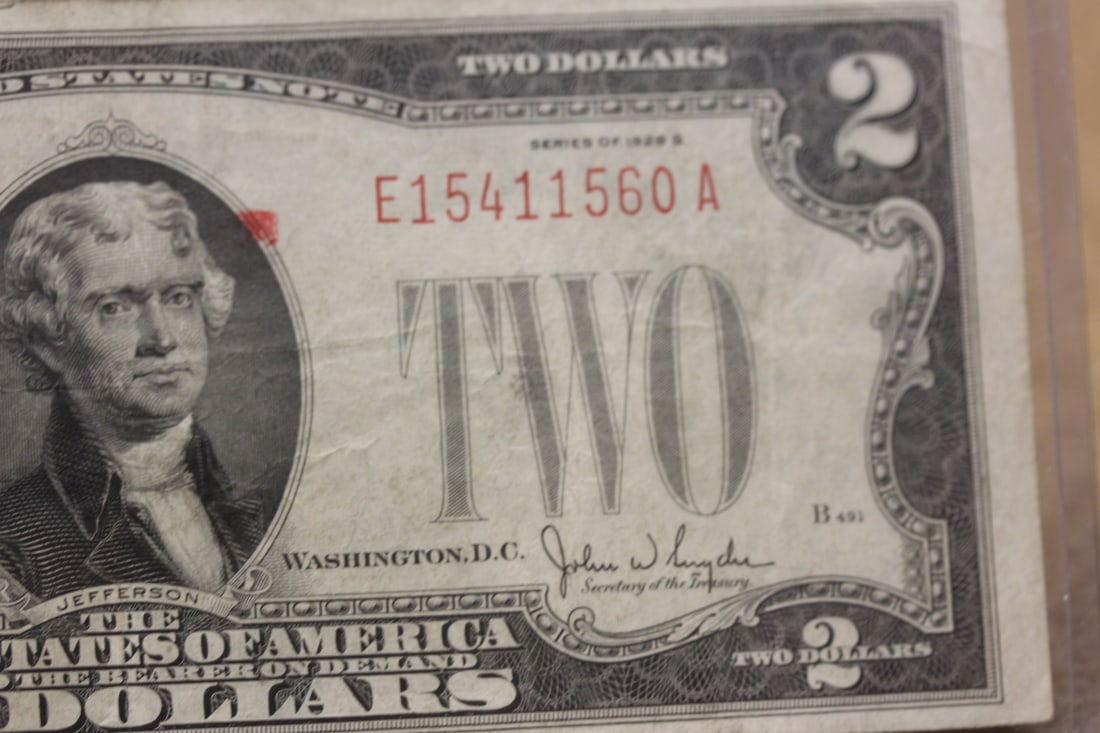 Rare 1928 $2.00 Error Note - 4