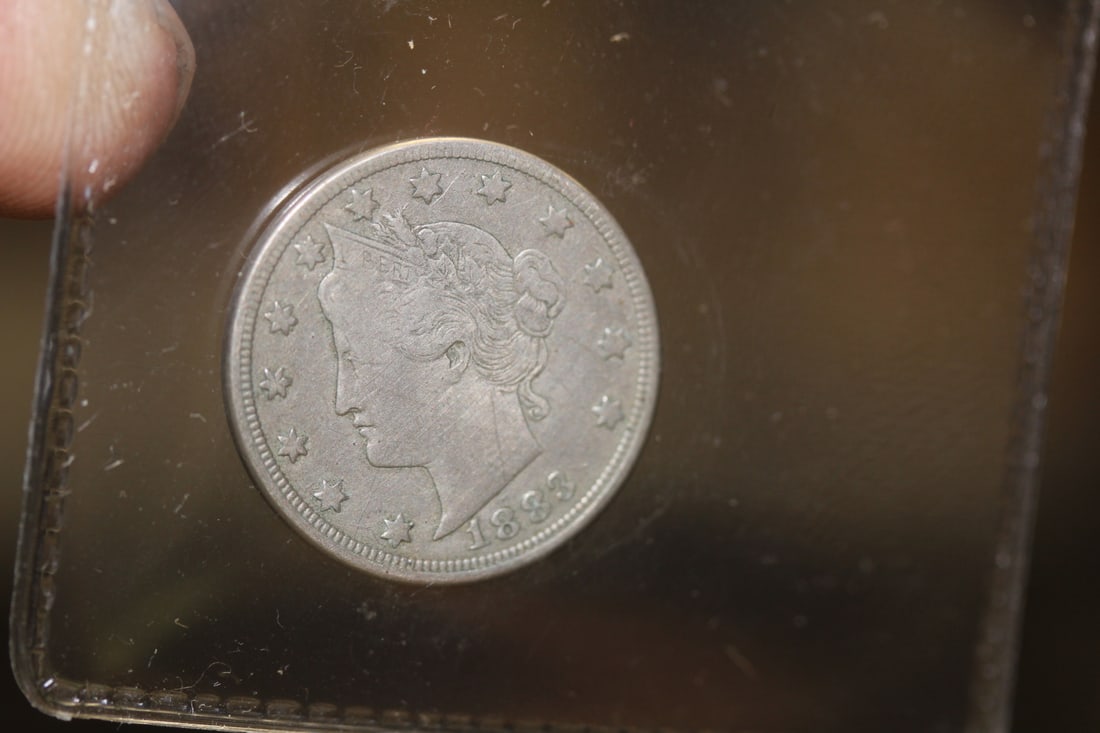 1883 V Nickel: as shown