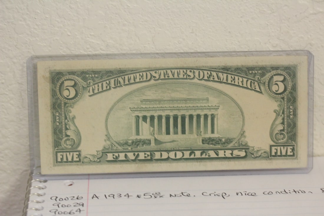 1934 $5.00 Note - 2