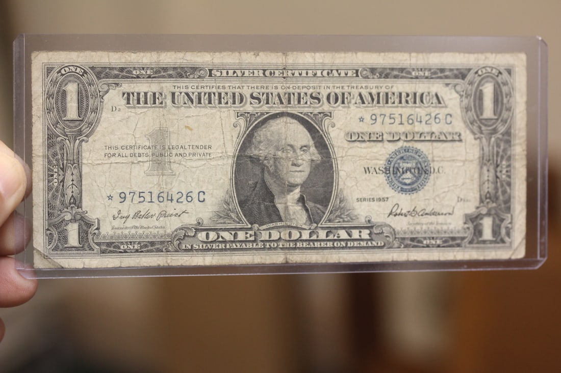 1957 $1.00 Blue Seal Star Note: as shown