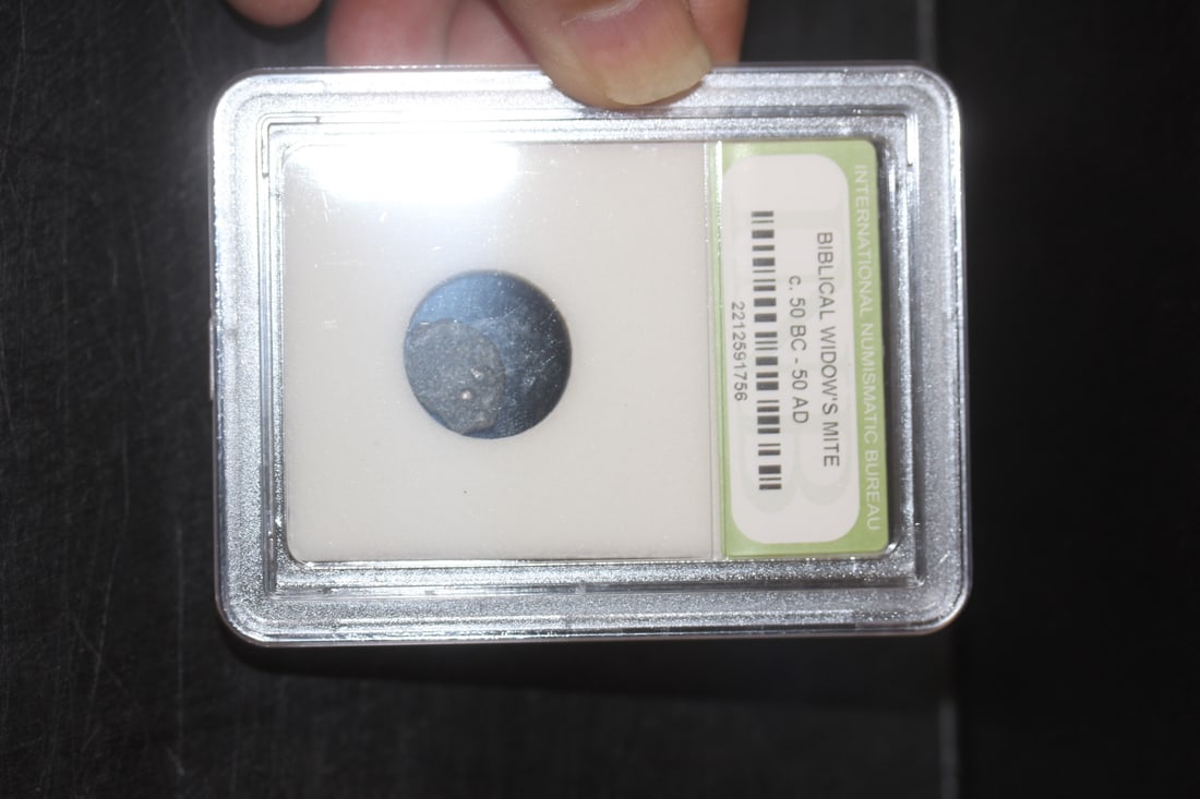 A Slabbed Biblical Widow's Mite Coin: c.50 BC - 50AD