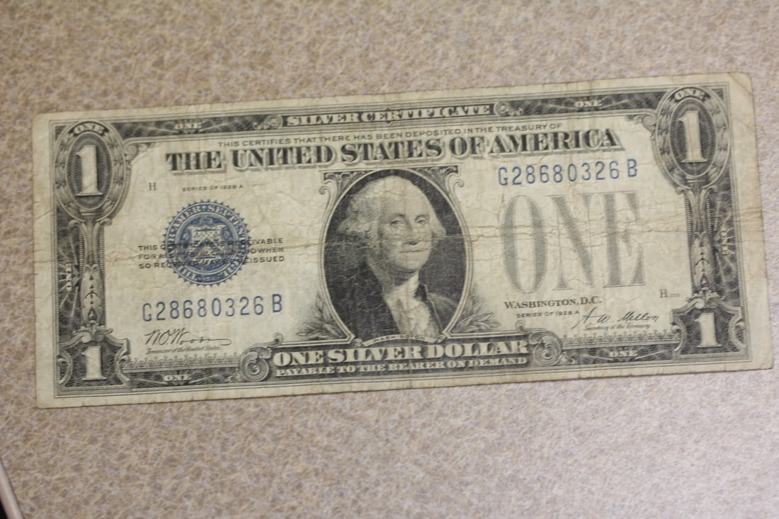 1928 Funny Back One Dollar Note: as shown