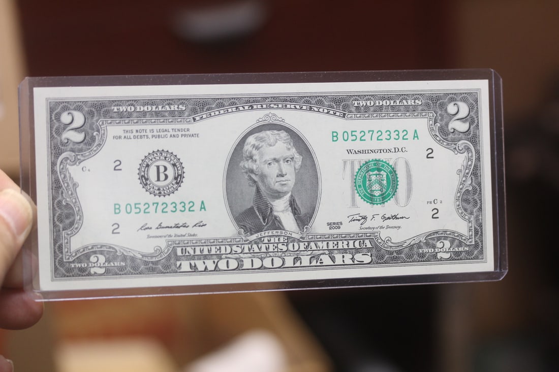 Uncirculated 2009 Bicentennial $2.00 Note: as shown