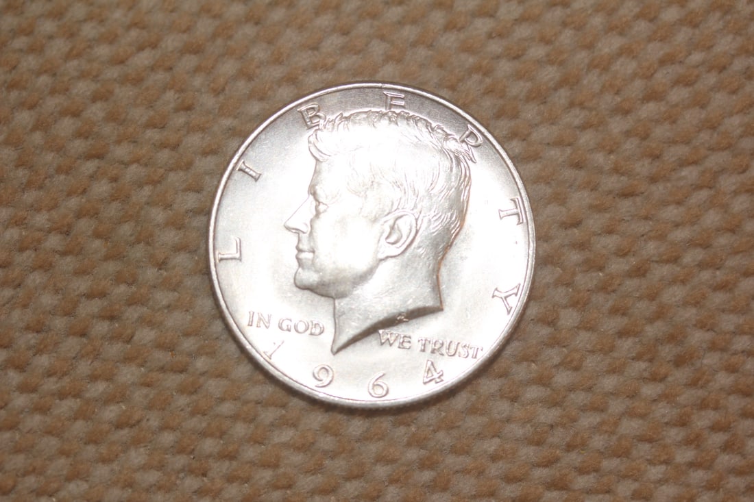 1964 Kennedy Half Dollar: 90% silver