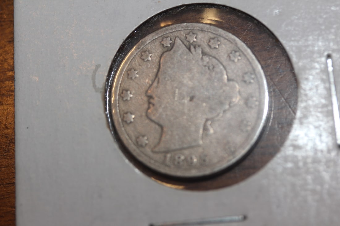 1895 V Nickel: as shown on photos