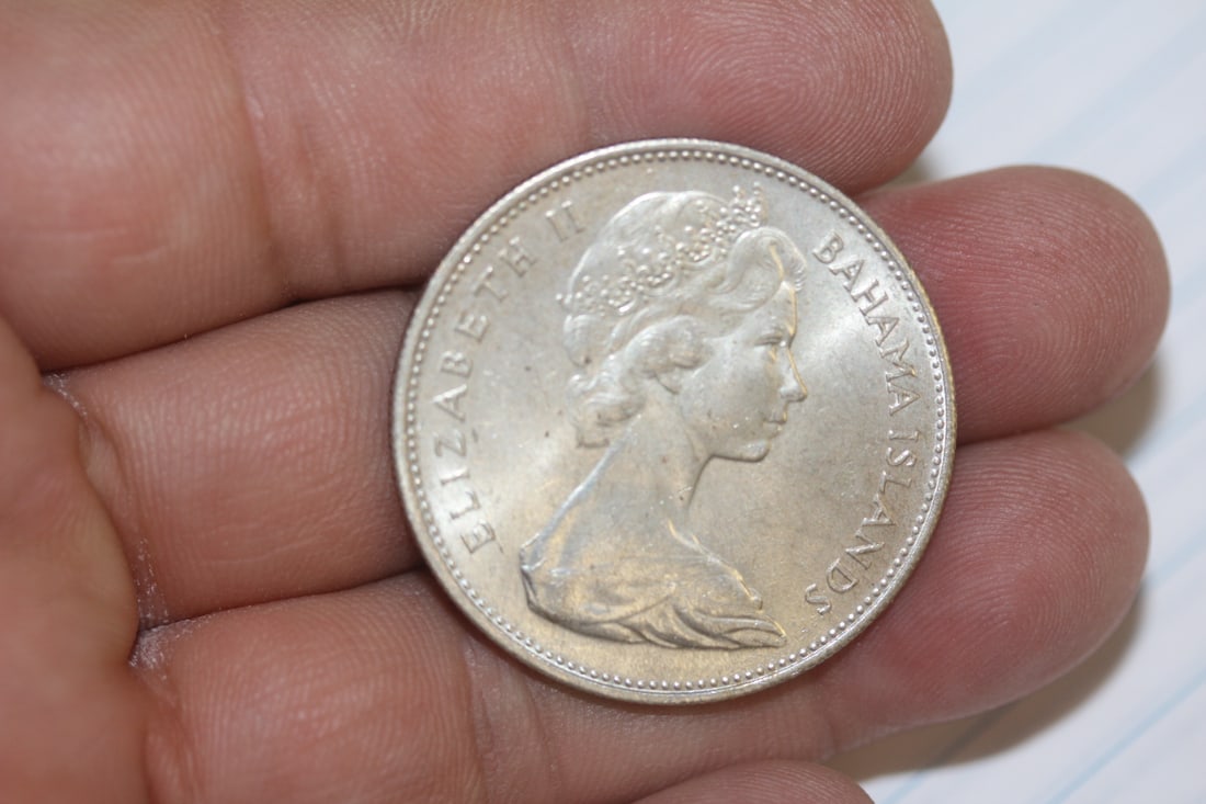 1966 Bahamas Silver Dollar: as shown