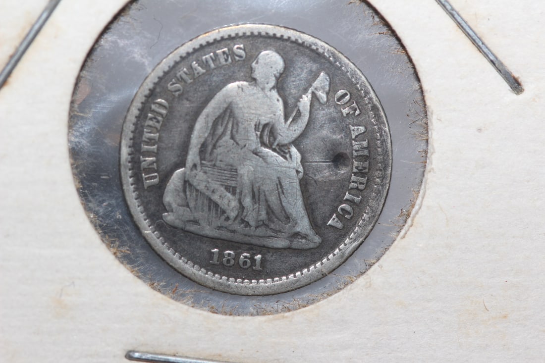 1861 Seated Half Dime: silver
