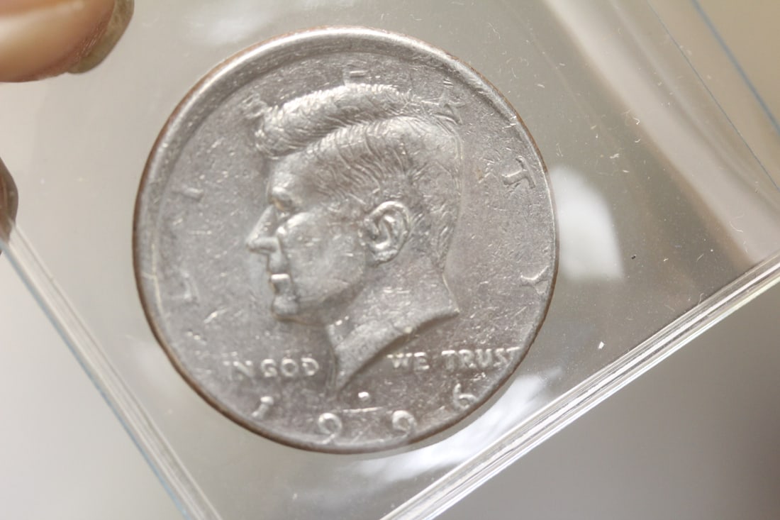 Off Center 1996 Kennedy Half Dollar: as shown