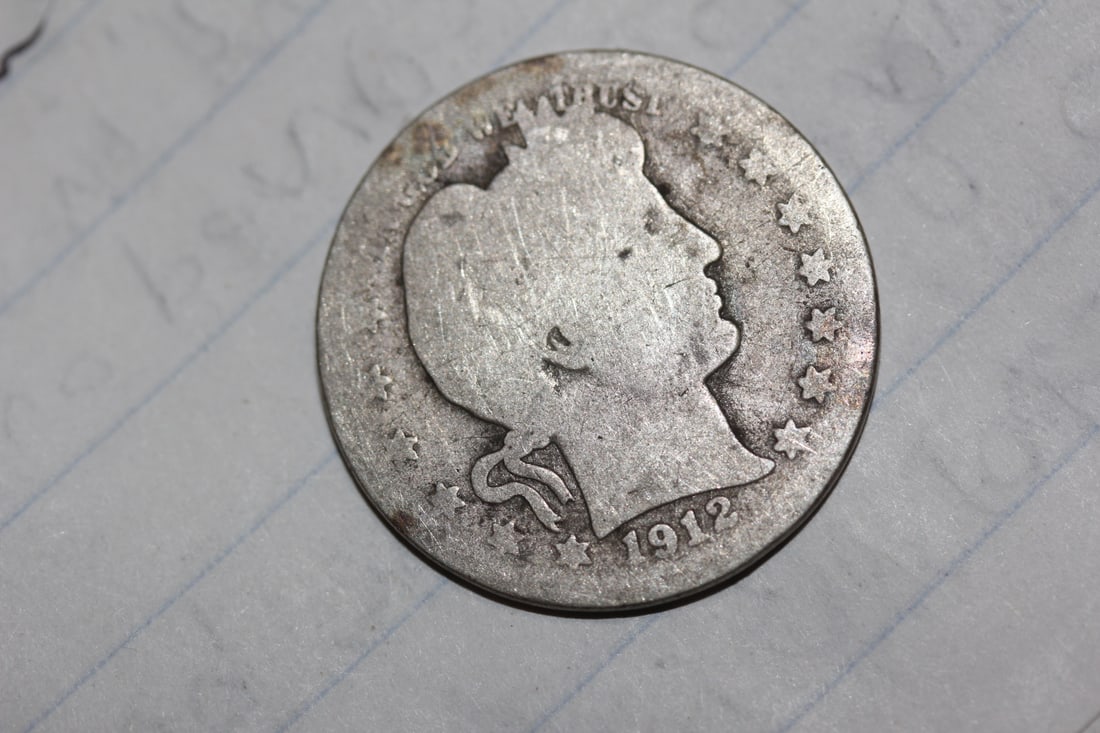 1912 Barber Silver Quarter: as shown