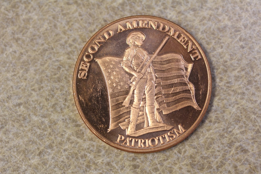 One Ounce Copper Round: as shown