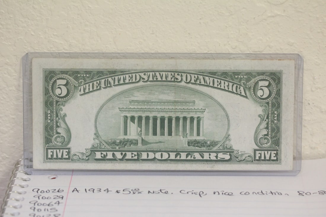 1934 $5.00 Note - 2