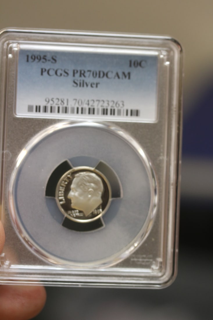 PCGS Graded 1995-S Silver Dime: PR70 DCAM - highest graded