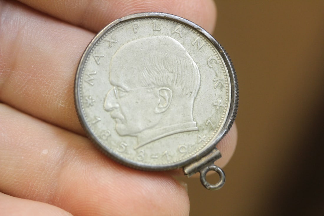 1962 2 DM German Coin: mounted into a pendant