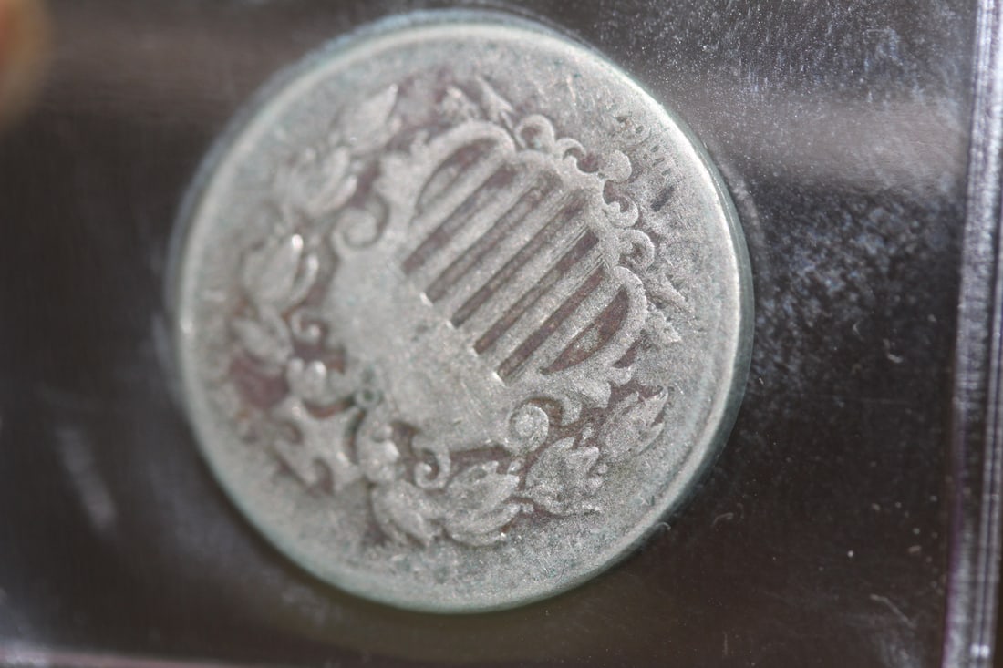 1867 Five Cents Shield Nickel - 2