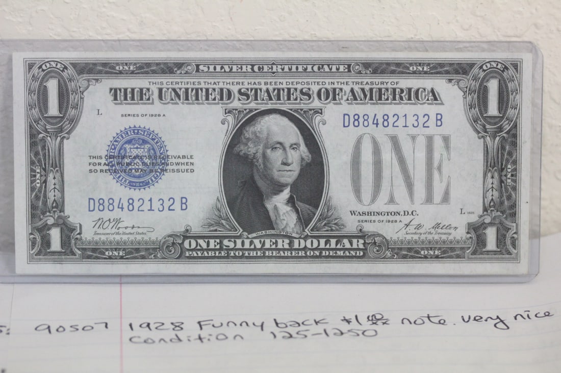1928 Funny Back $1.00 Note: very nice, crisp condition