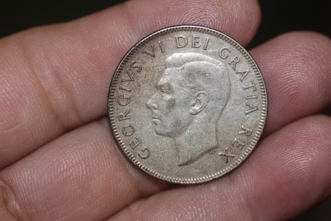 1951 Canada 50 Cents .800 Silver Coin: as shown