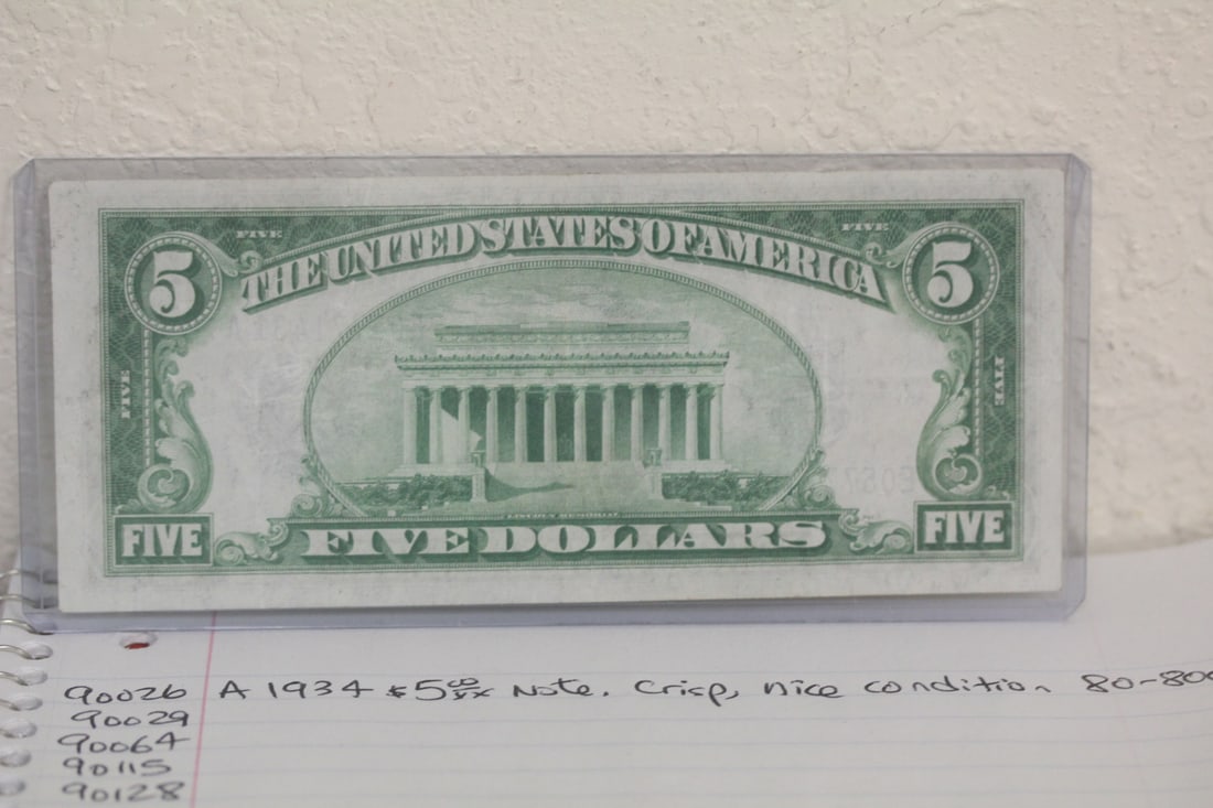 1934 $5.00 Note - 2