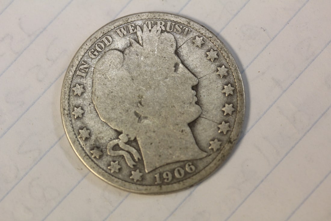 1906 Barber Silver Half Dollar: as shown