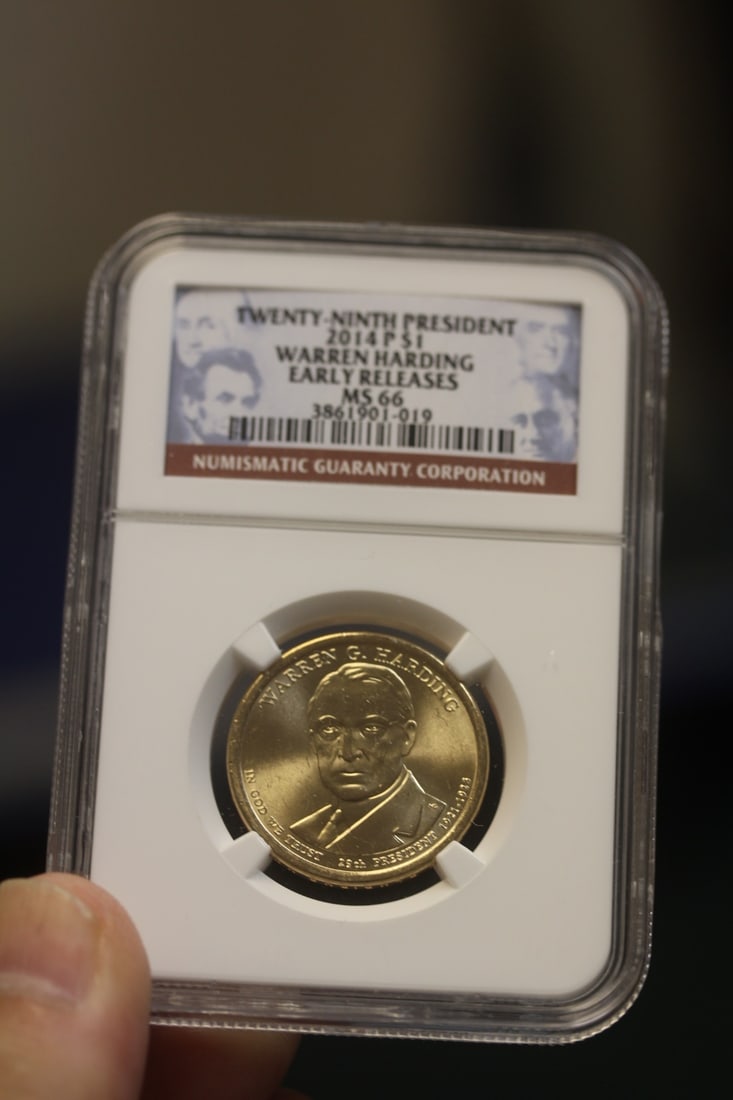 NGC Graded 2014-P Warren Harding $1.00 Coin: MS66 - NGC graded