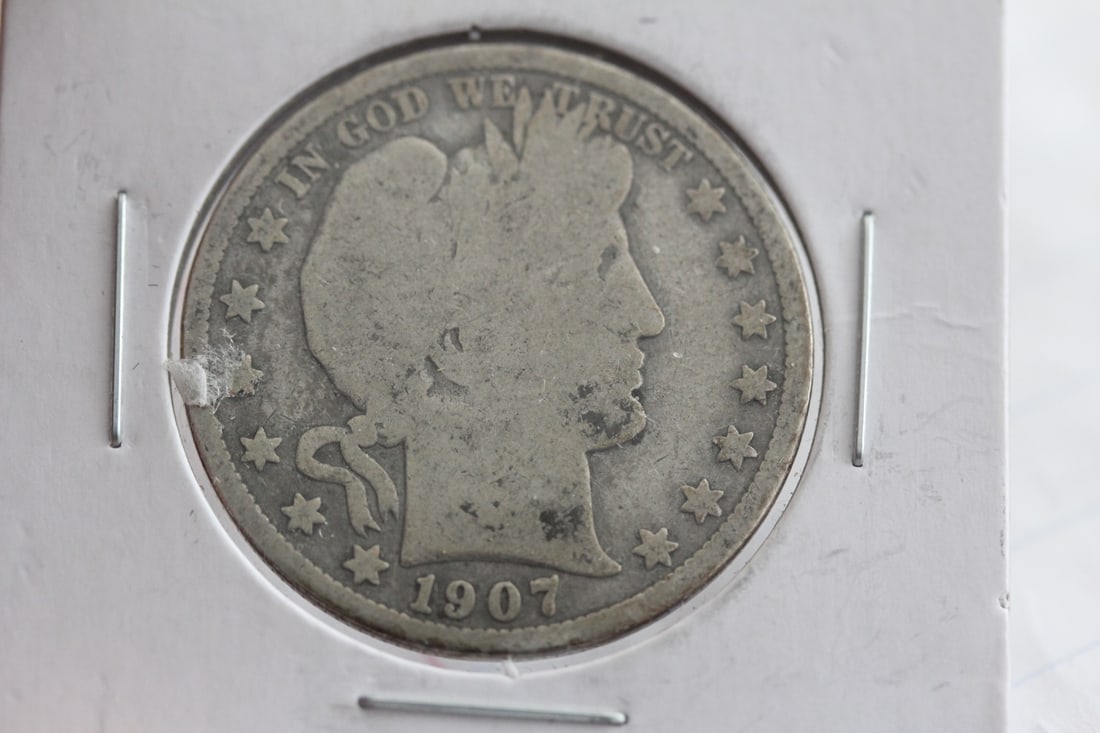 1907 Barber Half Dollar: okay condition