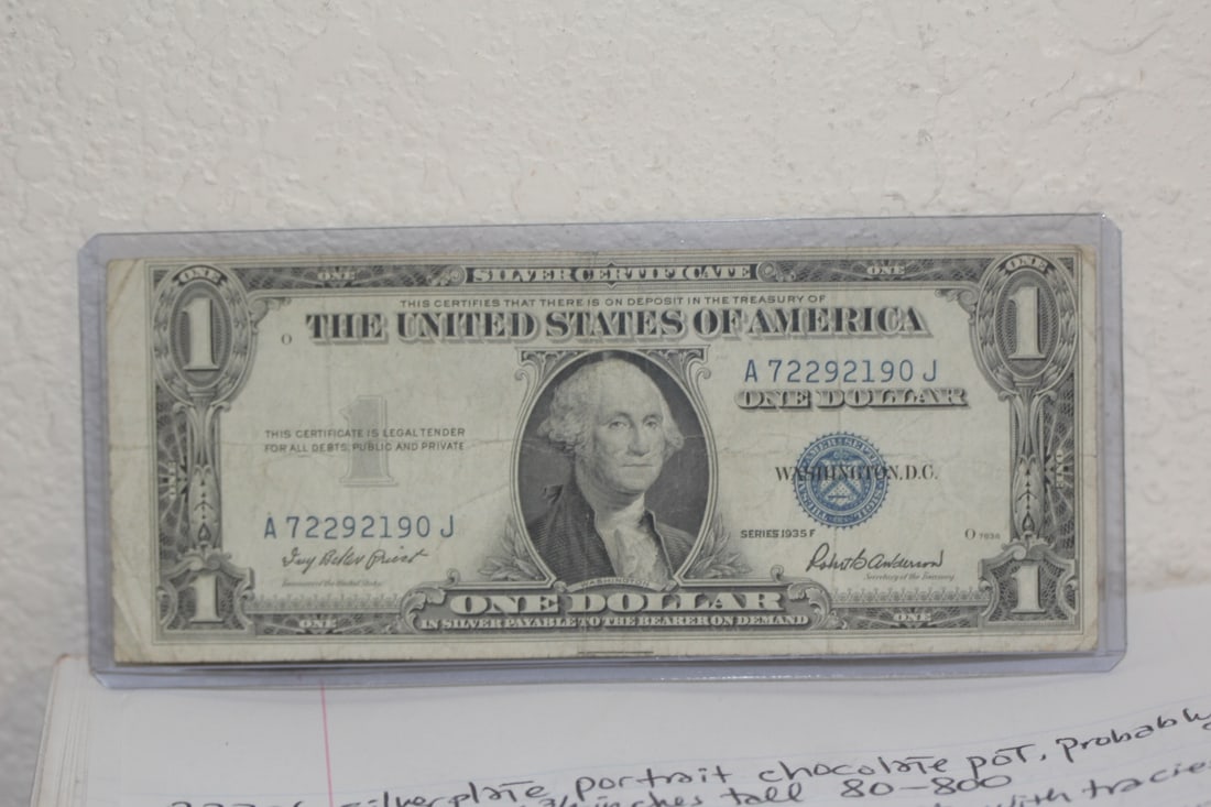 Shift Error 1935 $1.00 Blue Seal Note: as shown