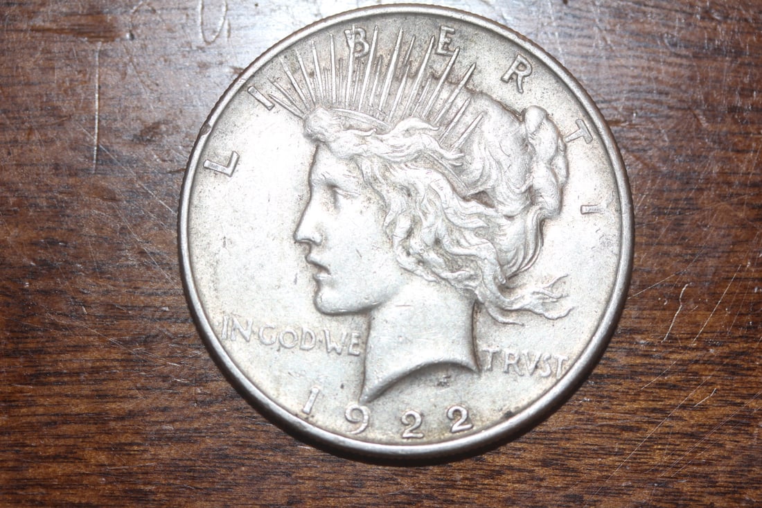 1922 Peace Silver Dollar: as shown