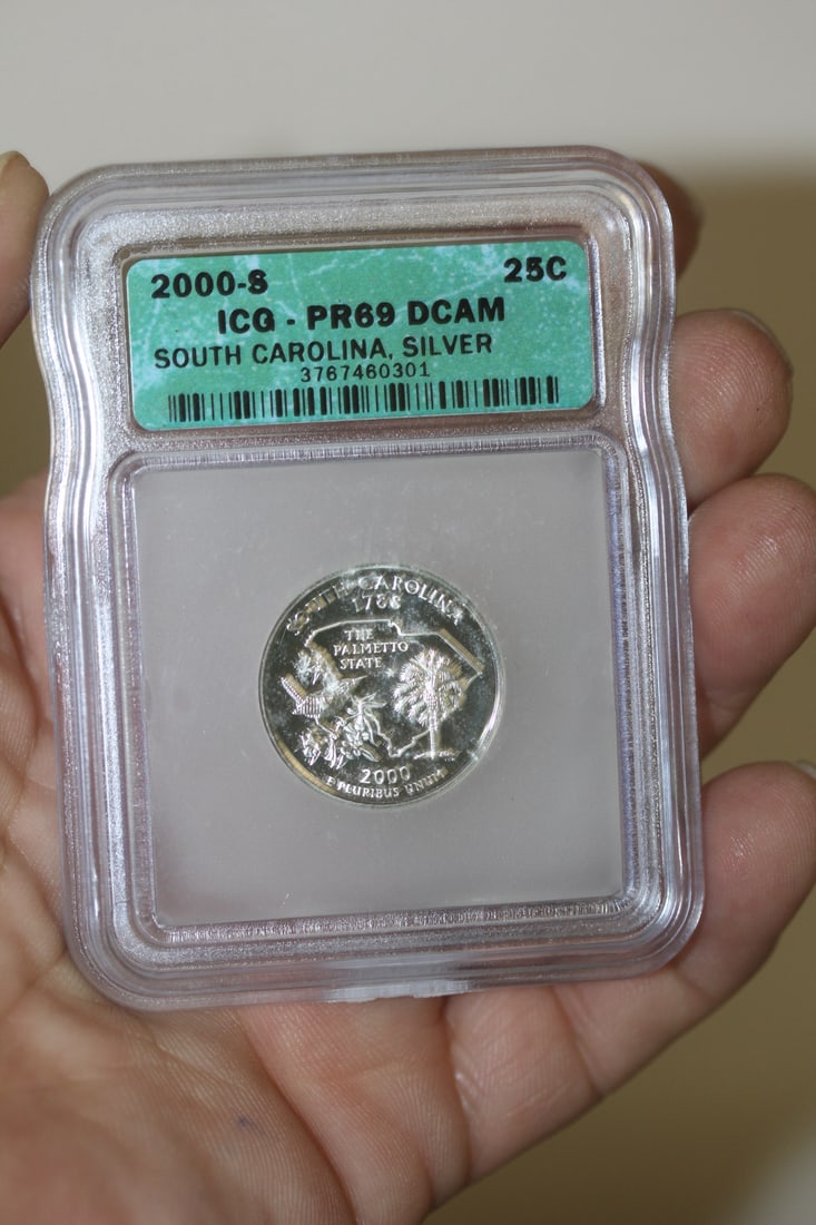 ICG Graded 2008-S Silver Quarters: PR69 - DCAM