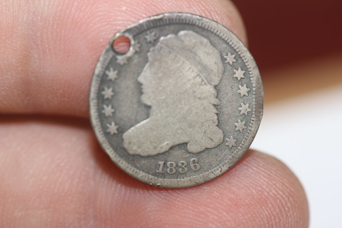 An 1836 90% Silver Bust Half Dime: as shown