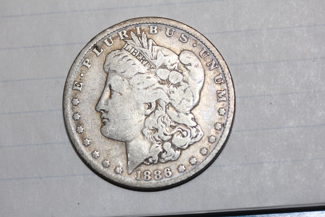 1886-O Morgan Silver Dollar: key date - decent shape