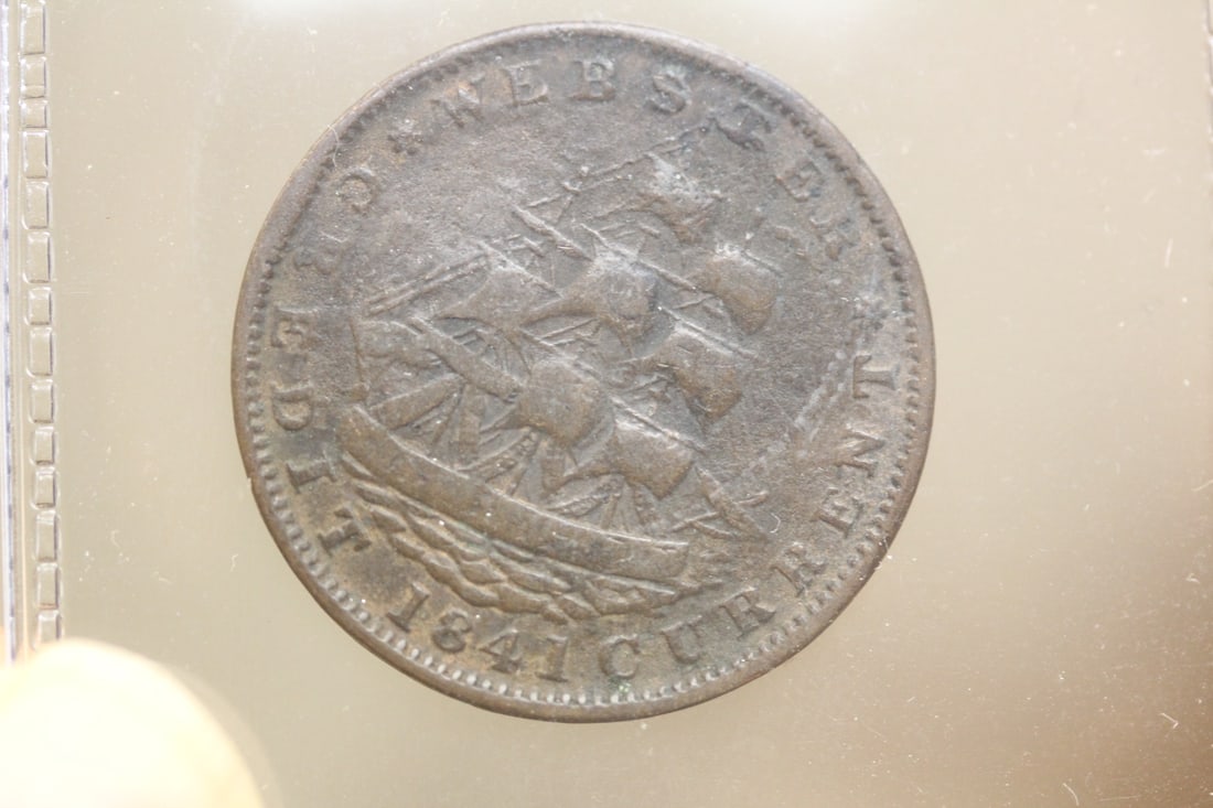 1841 Hardtimes Token: Daniel Webster
