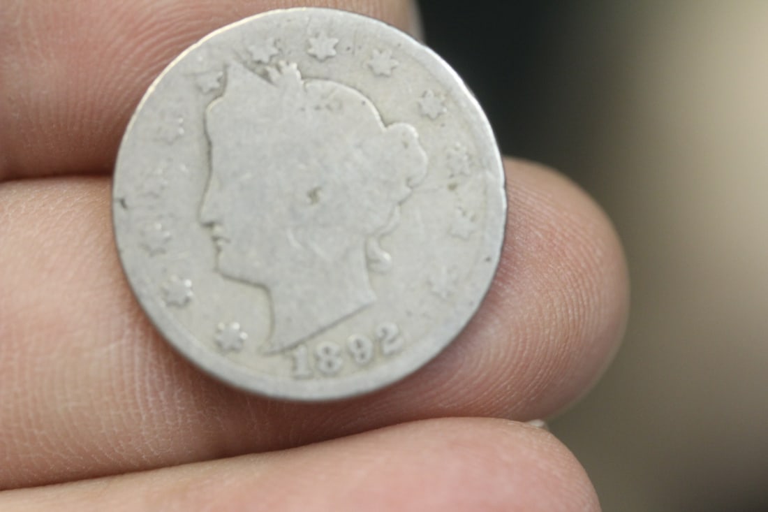 1892 V Nickel: as shown