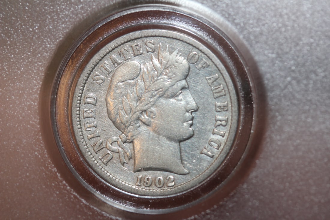 1902 Silver Barber Dime: as shown
