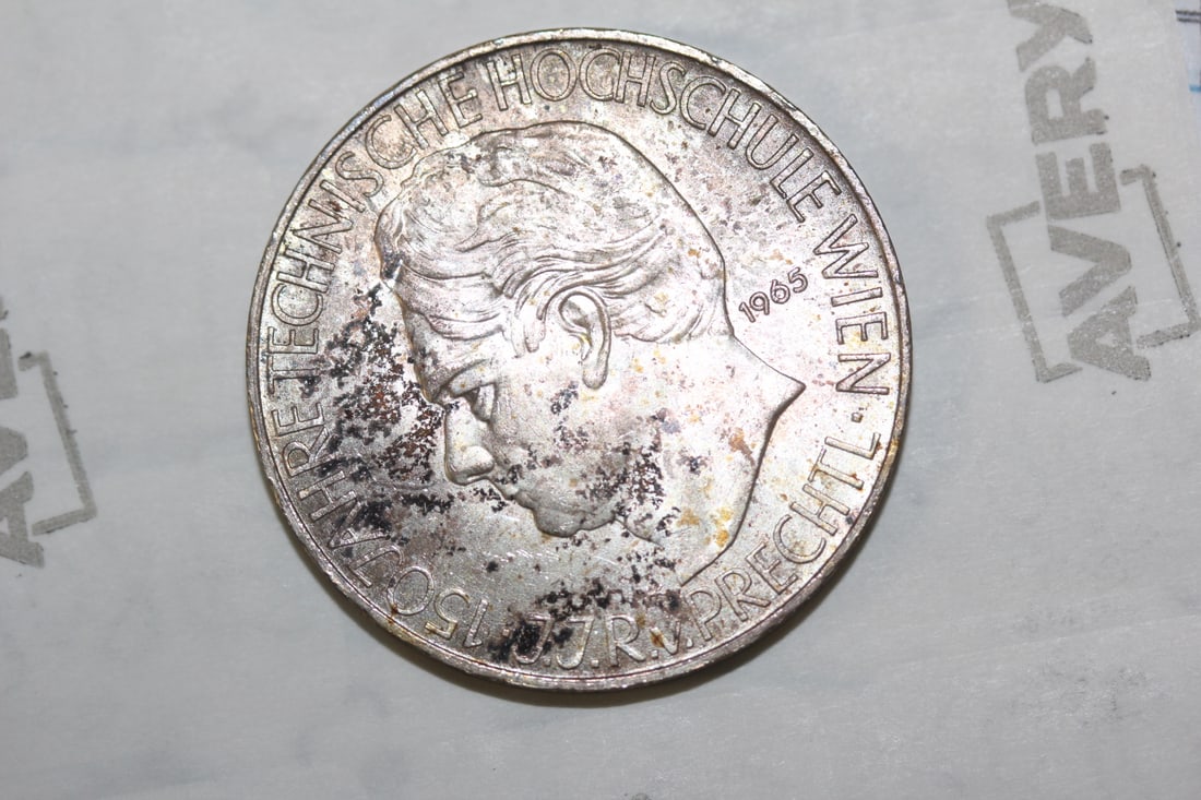 1965 Austrian 800 Silver 25 Schillings Coin: as shown