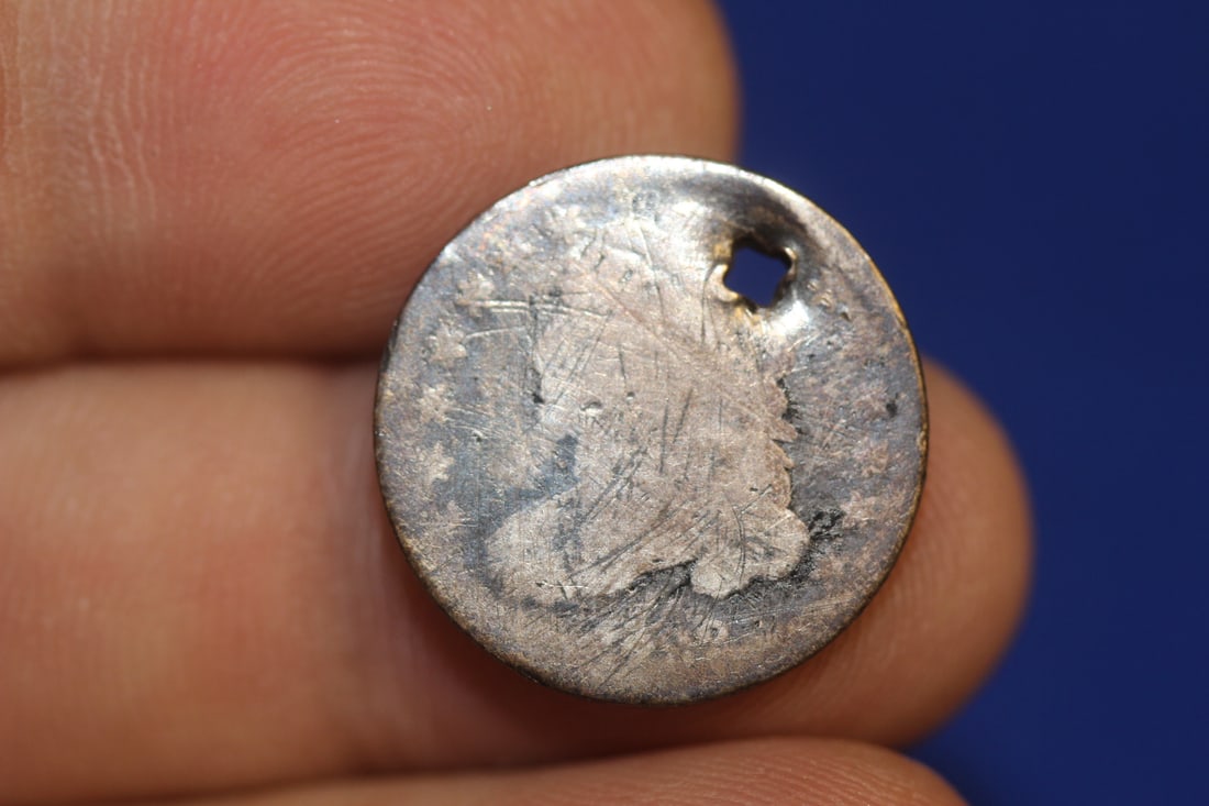 1832? Bust Dime: please note: hole