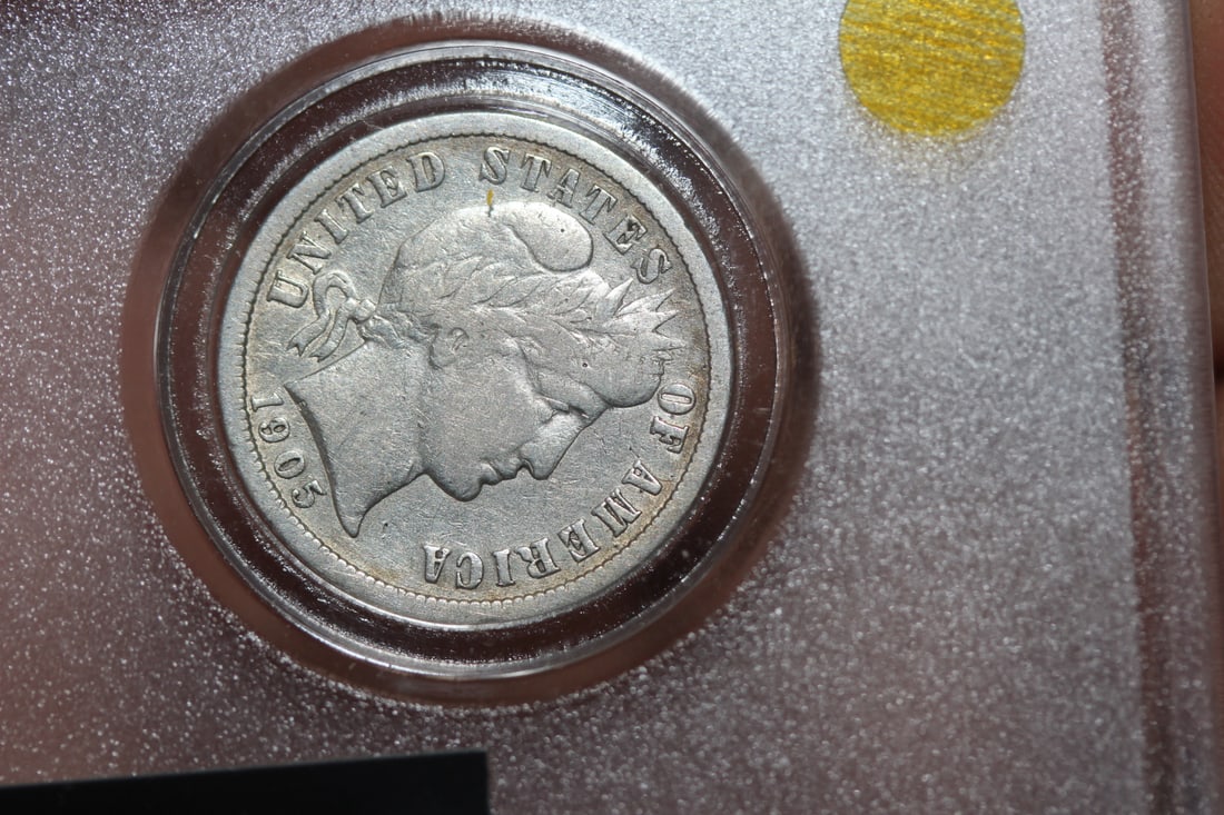 1905-O Barber Silver Dime: as shown