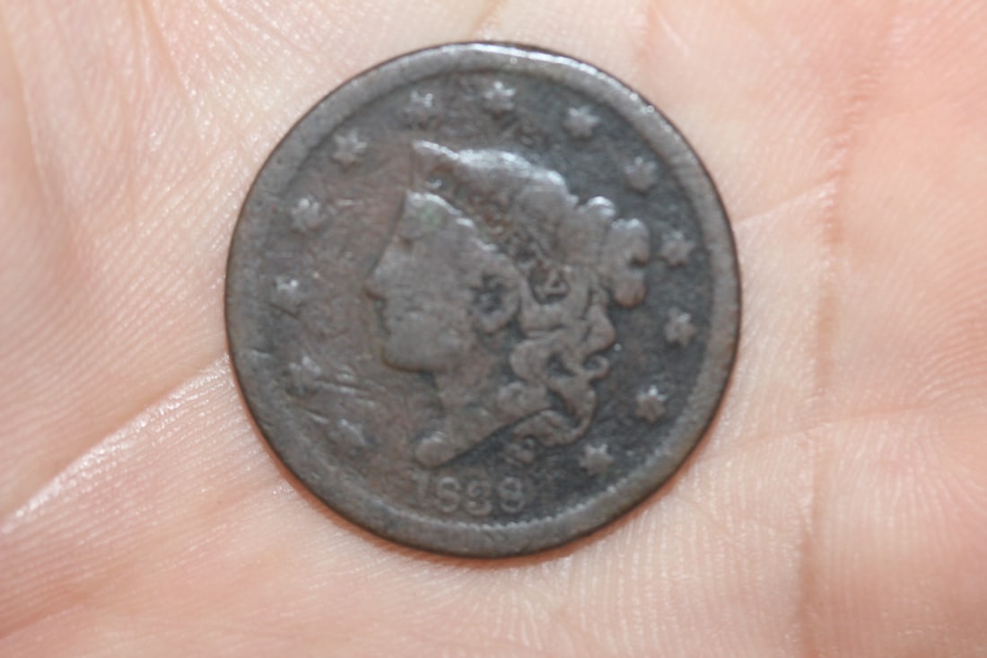 1838 Large Cent: as shown