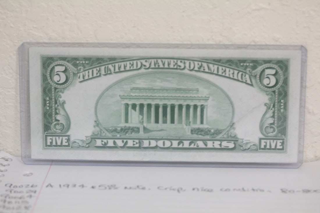 1934 $5.00 Note - 2