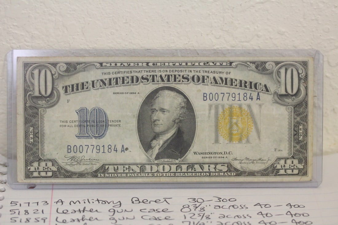 1934 $10.00 Note Silver Certificate (1 of 2)