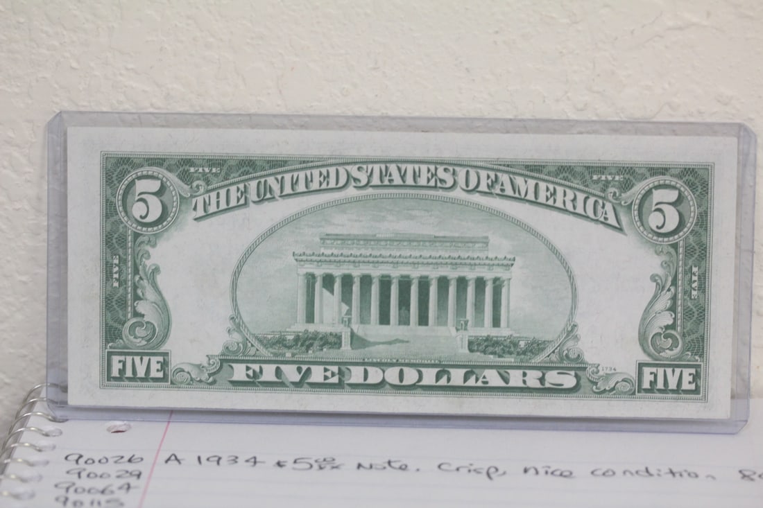 1934 $5.00 Note - 2