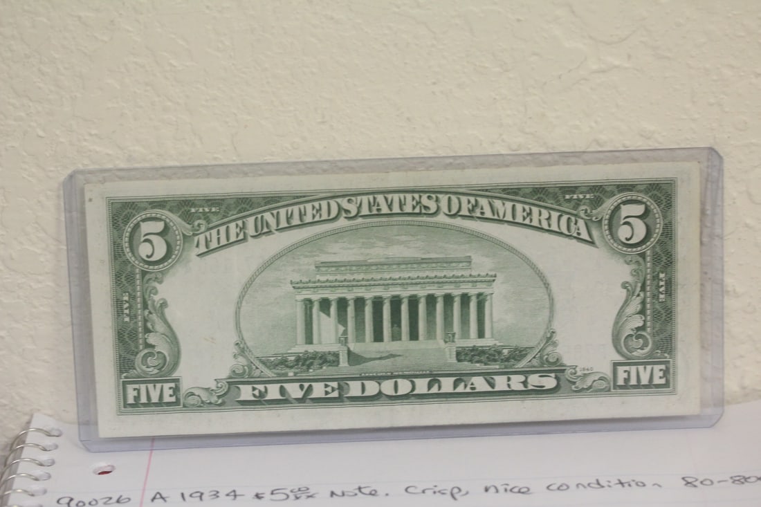 1934 $5.00 Note - 2