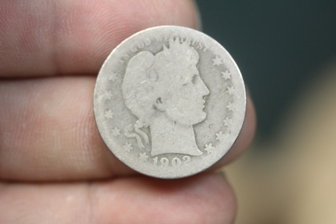 1902-O Barber Quarter: as shown